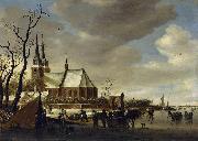 Salomon van Ruysdael A Winter Landscape oil painting